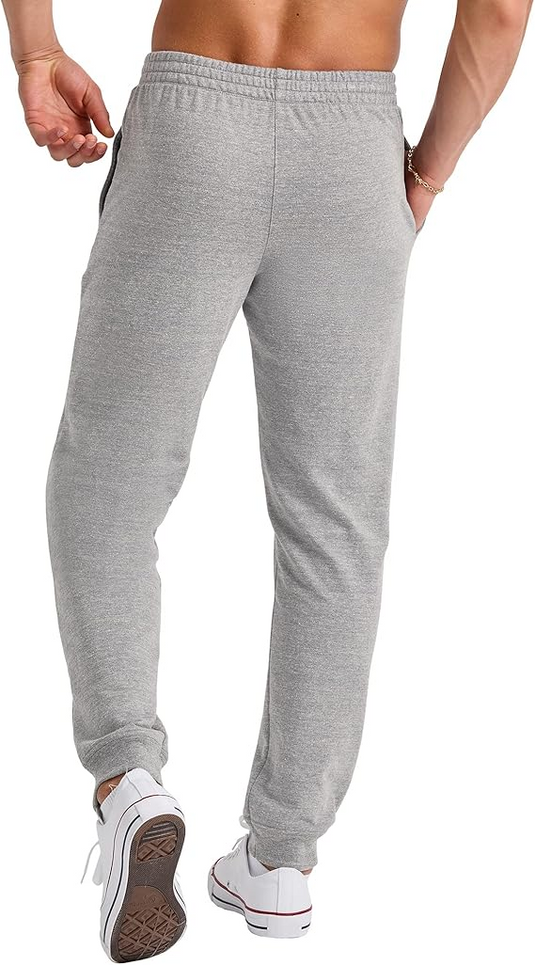 Translation missing: en.Hanes Men's Tri-Blend French Terry Jogger Pants Gray Concrete Heather Small