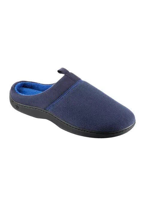 Translation missing: en.Isotoner Men's Jared Hoodback Memory Foam Slippers in Navy-M 8-9
