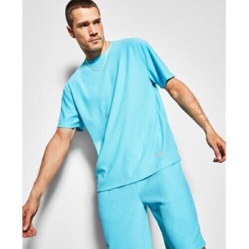 Translation missing: en.Royalty by Maluma Men'sTextured Ottoman Stripe Shorts &amp; Shirt Scuba Blue-Small
