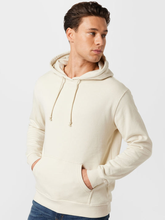 Translation missing: en.Cotton On Men Essential Fleece Pullover Hoodie in Ecru-Medium