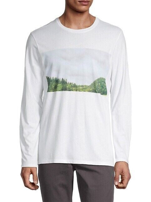 Translation missing: en.Atm Anthony Thomas Melillo Men's  Scenic Long Sleeve Graphic Tee White-Large