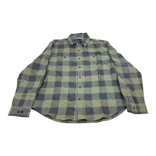Translation missing: en.Bonobos Flannel Shirt Olive Green Buffalo Plaid Size Medium Mens Slim-Fit