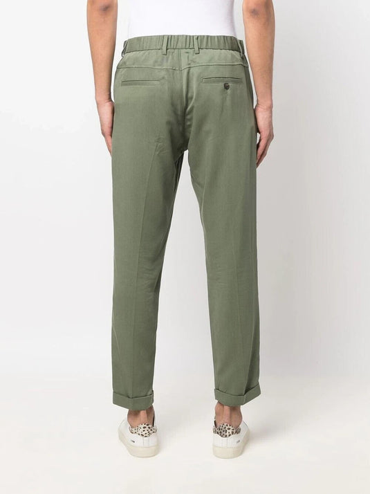Translation missing: en.Vince Men's 100% Lyocell Solid Cuffed Regular Fit Pants in Yucca Pine-Size 34