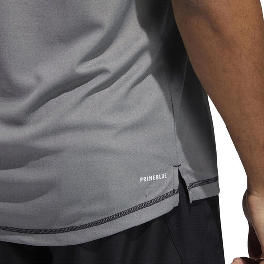 Translation missing: en.adidas Men's PrimeBlue Run For the Oceans T-Shirt Silver GM0471-Small