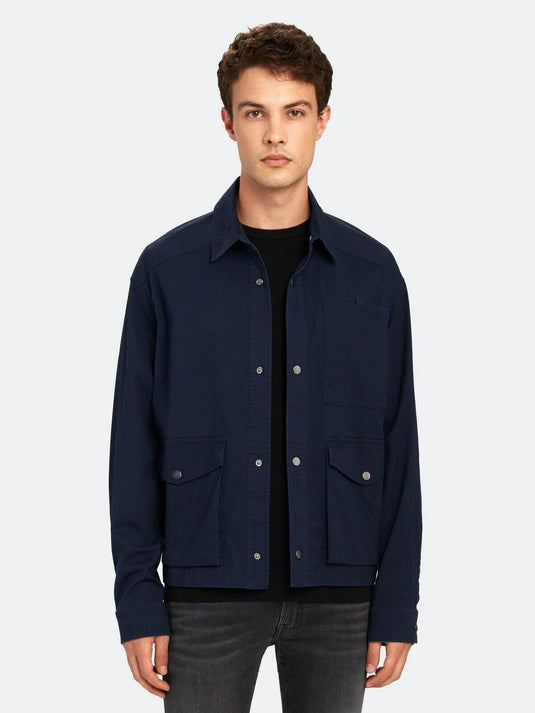 Translation missing: en.ATM Anthony Thomas Melillo Men's Stretch Cotton Utility Jacket Midnight Blue-XL