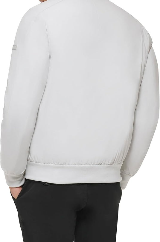 Translation missing: en.DKNY Men's Lightweight Stretch Bomber Jacket in Ice Gray-Large