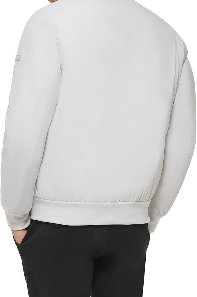 Translation missing: en.DKNY Men's Lightweight Stretch Bomber Jacket in Ice Gray-Large