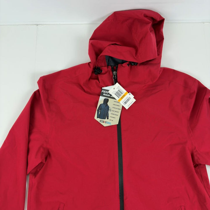 Translation missing: en.32 Degrees Men's Storm Tech Hooded Rain Jacket Crimson-Small