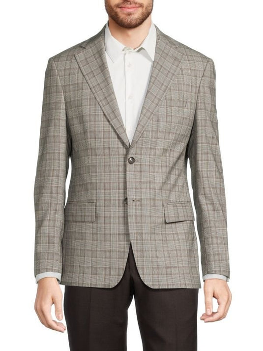 Translation missing: en.Tallia Verdello Men's Slim-Fit Wool Blend Suit Separate Jacket Cream/Brown-40R