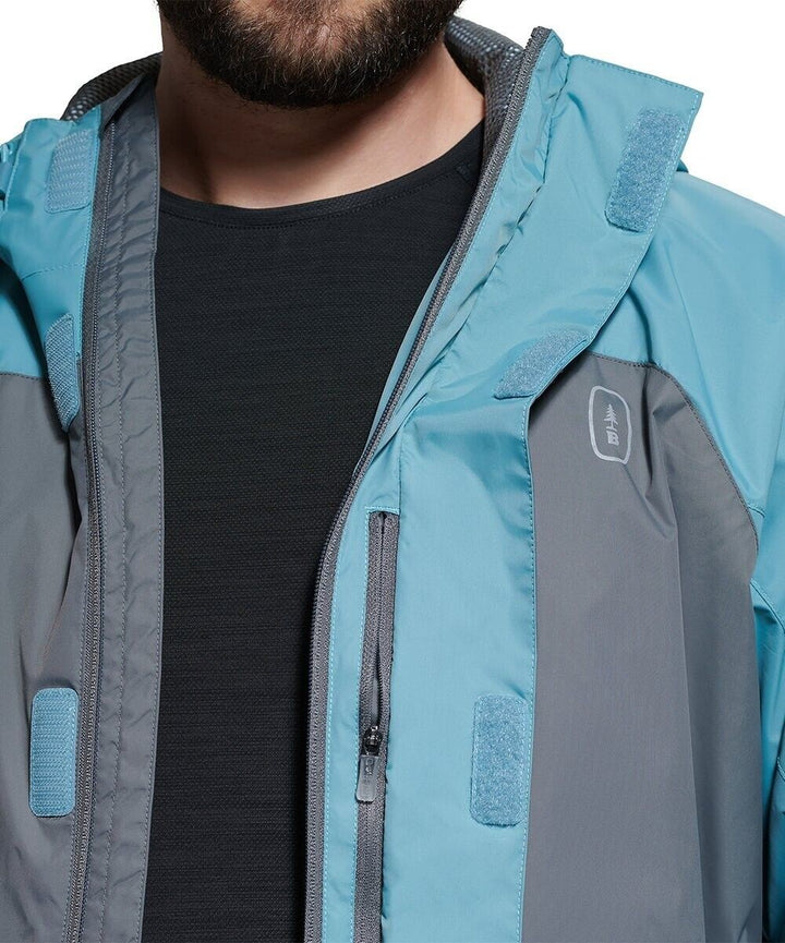 Translation missing: en.Bass Outdoor Men's Firebird Rain Tech Jacket in Gargoyle/Arctic-Small