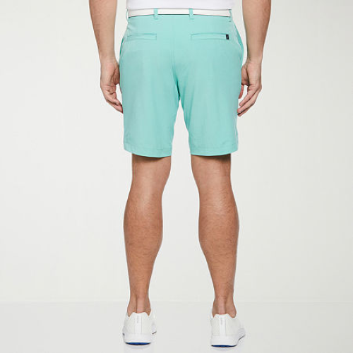 Translation missing: en.Pga Tour Men's Flat-Front 4-Way Stretch 9" Shorts - Cockatoo Heather Green-42W