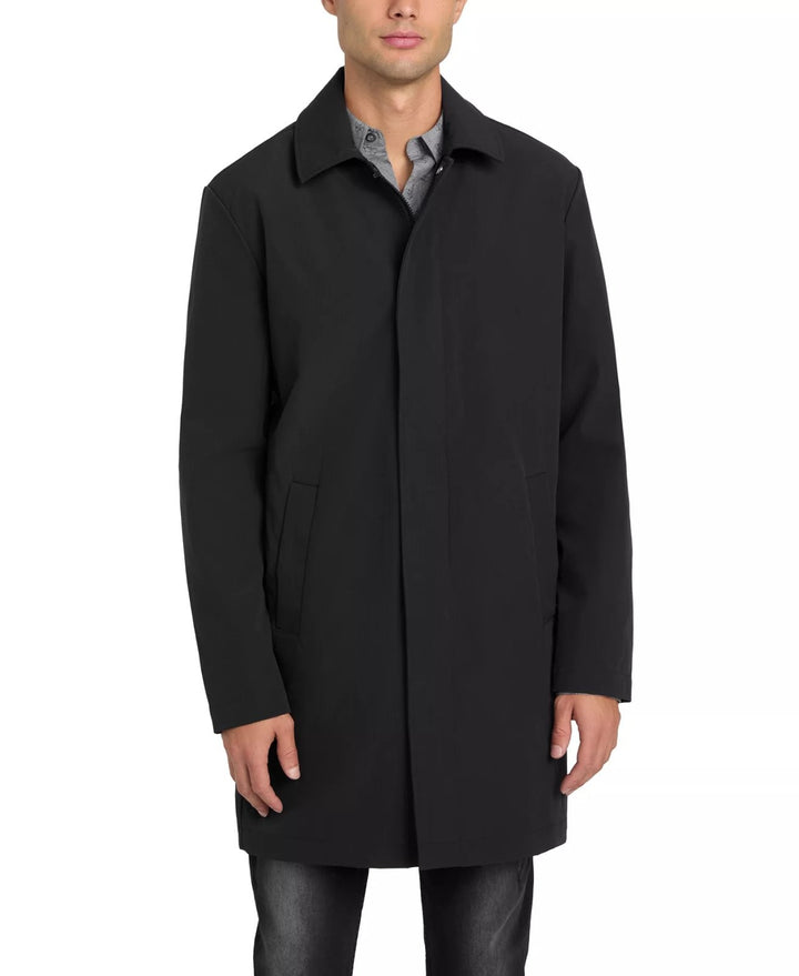 Translation missing: en.Guess Men's Lightweight Water Resistant Ripstop Trench Coat - Jet Black-XL