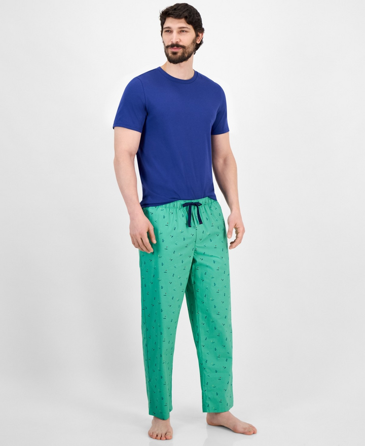Translation missing: en.Club Room Men's Woven Golf-Graphic Pajama Pants Green-Medium