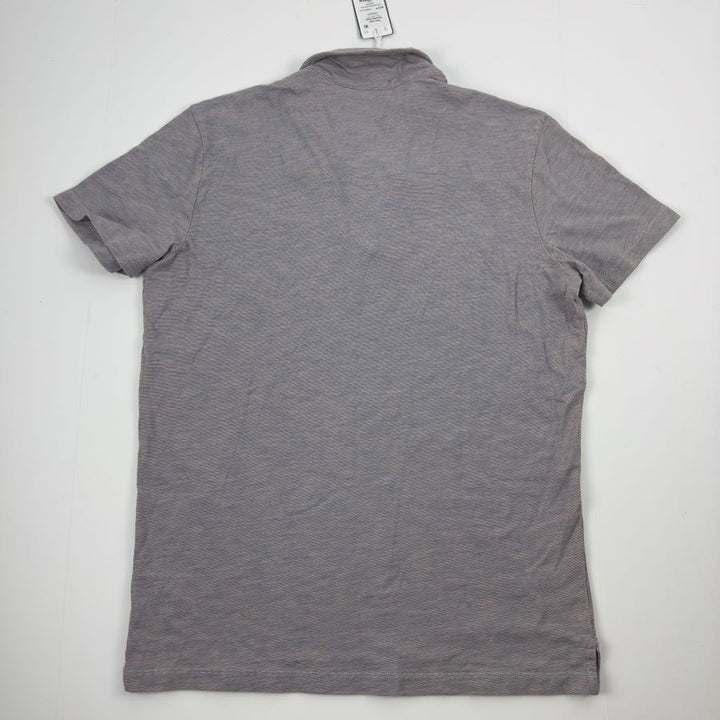 Translation missing: en.Marine Layer Mens Short Sleeve Space Dye Polo Navy Pink-Small