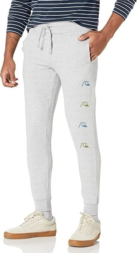 Translation missing: en.Quiksilver Men's Into The Clouds Fleece Jogger Sweatpants in Heather Grey-XL