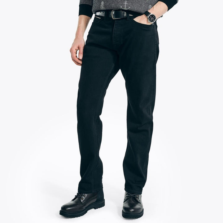 Translation missing: en.Nautica Men's Straight-Fit Button-Fly Jeans - Dark Obsidian Wash-34x32