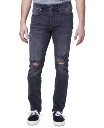 Translation missing: en.Lazer Men's Skinny Fit Stretch Distressed Jeans Winsor Washed Black- 30x30