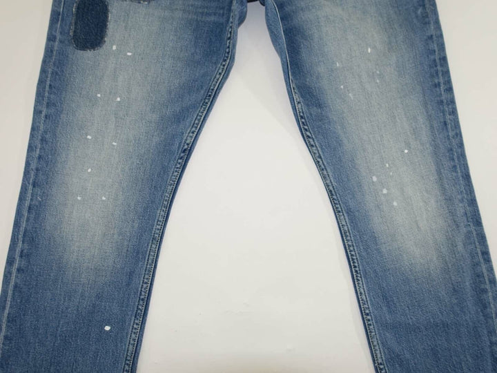 Translation missing: en.7 for All Mankind the Stacked Skinny Jeans in Saturday Afternoon Blue-29/34