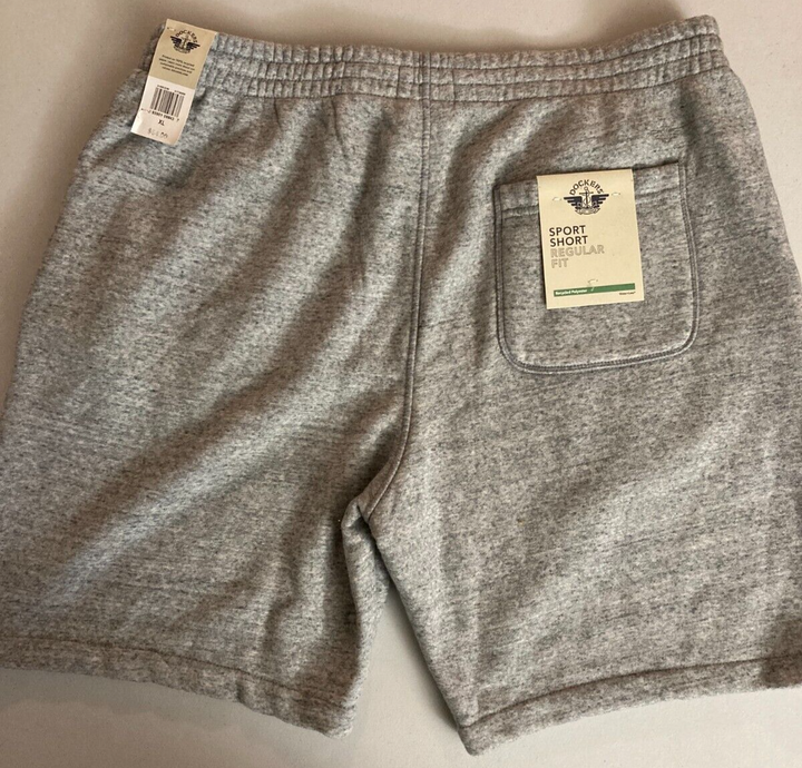 Translation missing: en.Dockers Men's Reg Fit Fleece Sport Shorts in Smokestack Heather Gray-XL