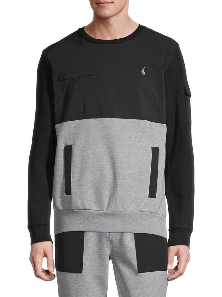 Translation missing: en.Polo Ralph Lauren Men's Water Repellent Hybrid Sweatshirt in Grey Heather-Small