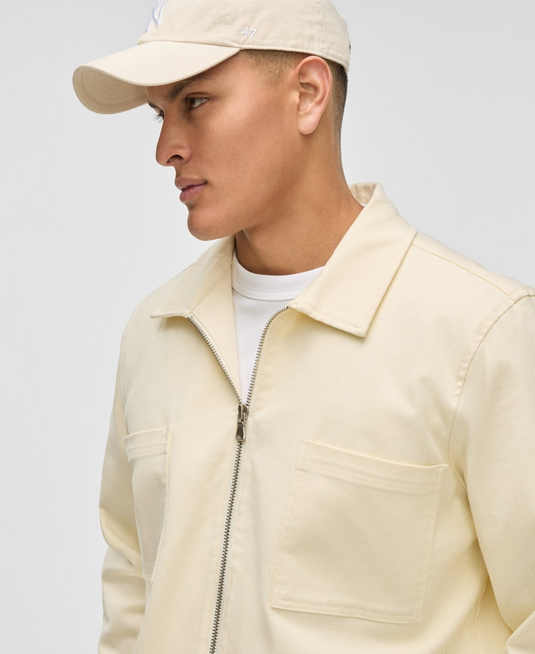 Translation missing: en.Mode of One Men's Regular-Fit Stretch Twill Utility Jacket Soft Vanilla-2XL