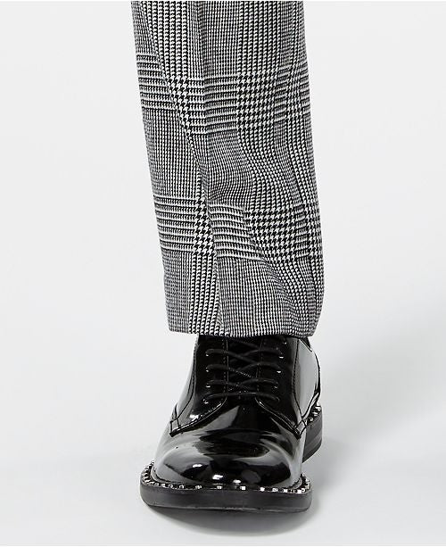 Translation missing: en.Bar III Men's Slim-Fit BI-Stretch UV Protect Black/White Plaid Suit Pants-32x32