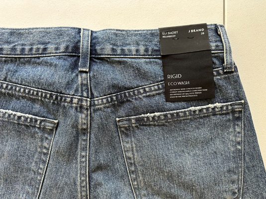 Translation missing: en.J Brand Men's Relaxed Fit Eli Denim Distressed Cut-Off Shorts in Pointer Blue-28