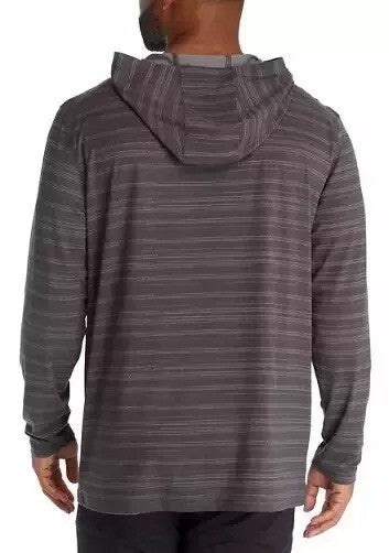 Translation missing: en.PGA Tour Men's Textured Stripe Performance Golf Hoodie Asphalt Grey-Small