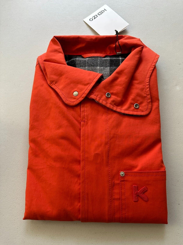 Translation missing: en.Kenzo Men's Mid Length Poppy Coat in Poppy Orange-Medium
