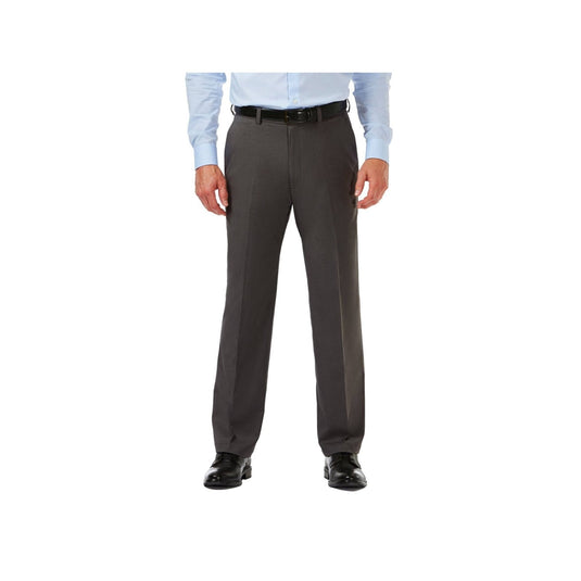 Translation missing: en.Haggar Mens Cool 18 Pro Reg-Fit 4-Way Stretch Moisture-Wick Pants Charcoal-36/32