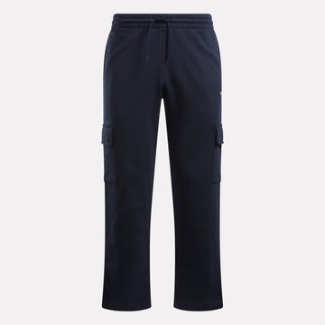 Translation missing: en.Reebok Mens Identity Cargo Pant Size Small Vector Navy Small Logo  Elastic Waist