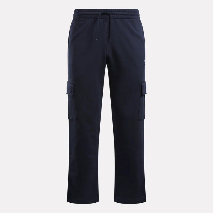 Translation missing: en.Reebok Mens Identity Cargo Pant Size Small Vector Navy Small Logo  Elastic Waist