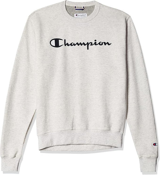 Translation missing: en.Champion Men's Powerblend Fleece Logo Sweatshirt - Oatmeal Heather-Small