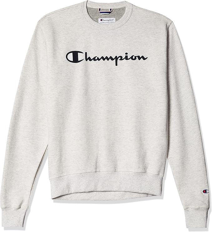 Translation missing: en.Champion Men's Powerblend Fleece Logo Sweatshirt - Oatmeal Heather-Small
