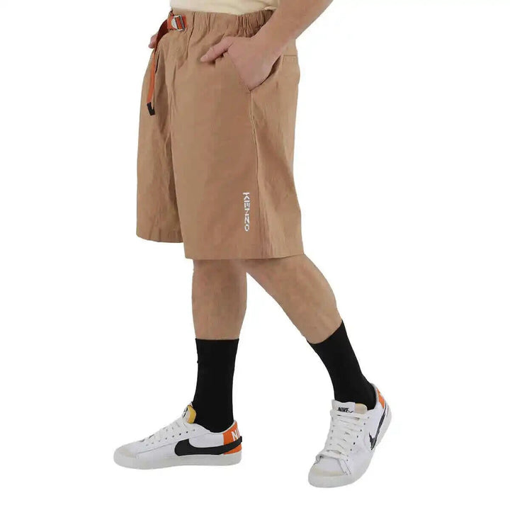 Translation missing: en.Kenzo Men's All Cotton Elasticized Regular Fit Belt Shorts in Safron-Size XS