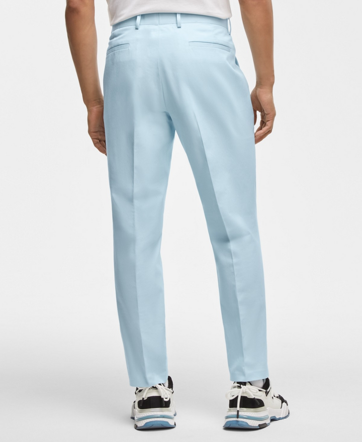 Translation missing: en.Mode of One Slim Fit Cotton-Linen Dress Pants Delicate Blue-30x30