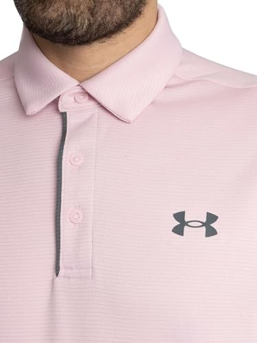 Translation missing: en.Under Armour Men's Tech Polo T-Shirt Loose Fit 647 Prime Pink Pitch Gray-3XL