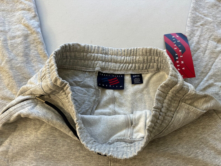 Translation missing: en.Perry Ellis America Men's Flag Embroidered Jogger Pants Stone Heather Gray-Small
