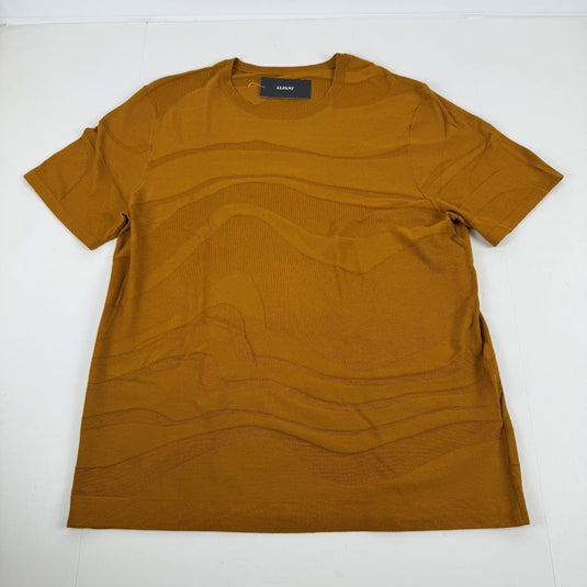 Translation missing: en.Alfani Men's Tonal Wave Jacquard T-Shirt Rayon/Nylon Light Amber-Large