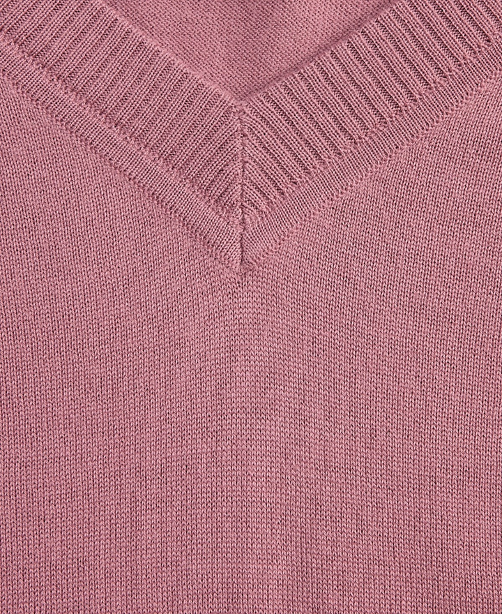 Translation missing: en.Alfani Men's Extra Fine V-Neck Merino Blend Sweater, Smoked Rose-2XL