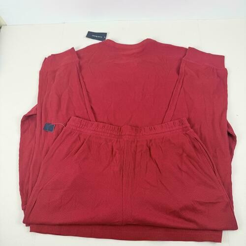 Translation missing: en.Club Room Men's Waffle Long-Sleeve T-Shirt &amp; Pajama Pant Set Jester Red-Small