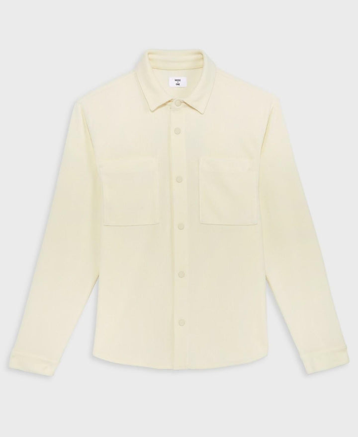 Translation missing: en.Mode of One Men's Long-Sleeve Knit Snap-Front Shirt Soft Vanilla Size 2XL