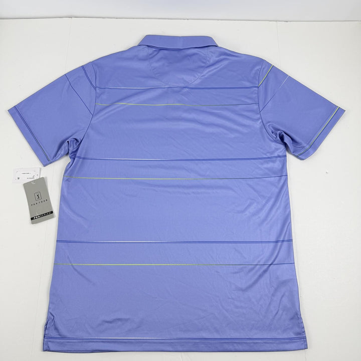 Translation missing: en.Pga Tour Men's Gradient Stripe Performance Golf Polo Shirt Persian Jewel-Medium
