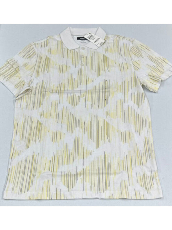 Translation missing: en.Alfani Mens Cotton Stretch Polo Shirt in Yellow Petal-Size Large