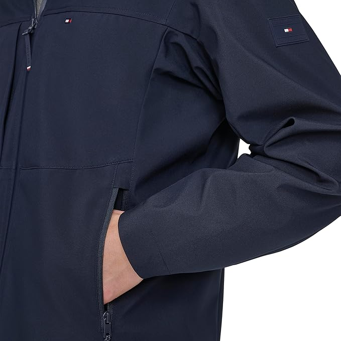 Translation missing: en.Tommy Hilfiger Men's Rain Jacket Size Large Navy Water Wind Resist Softshell
