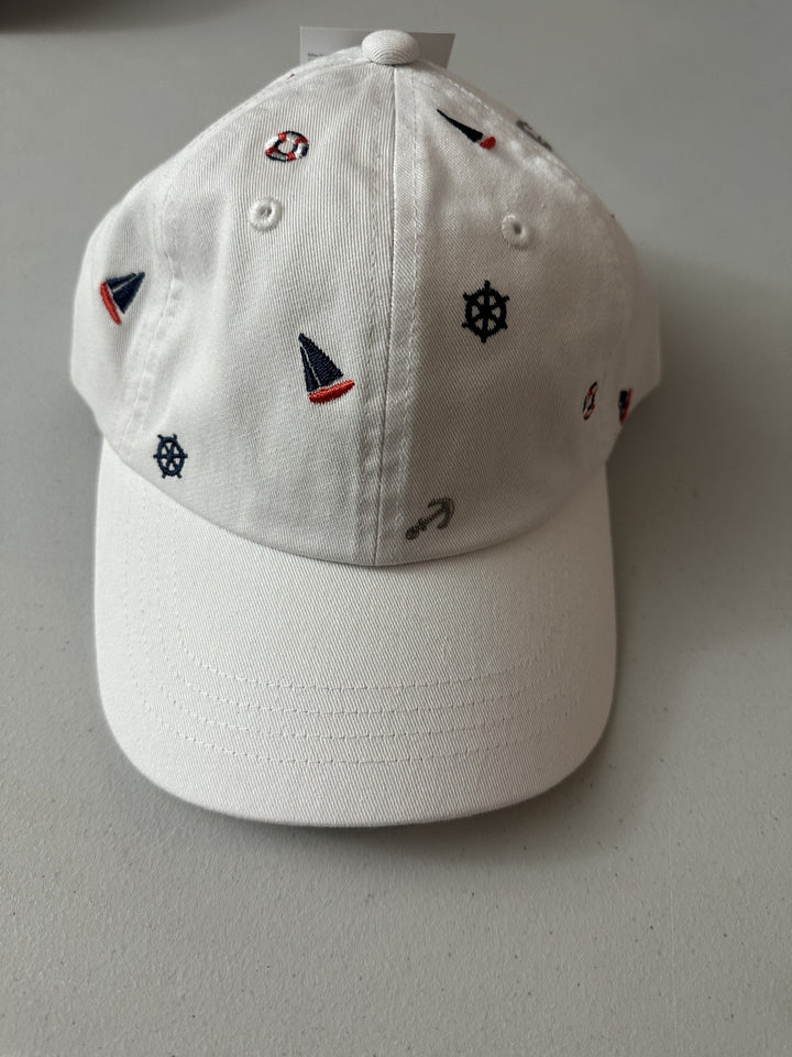 Translation missing: en.Club Room Men's Nautical Embroidered Baseball Hat White-O/S
