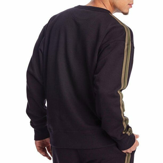 Translation missing: en.Champion Men's Athletics Powerblend Fleece Crew Camo Logo With Taping Black-Sm