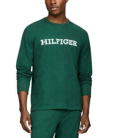 Translation missing: en.Tommy Hilfiger Pajama Shirt Spruce Size 2XL Men's Thermal Logo Long-Sleeve