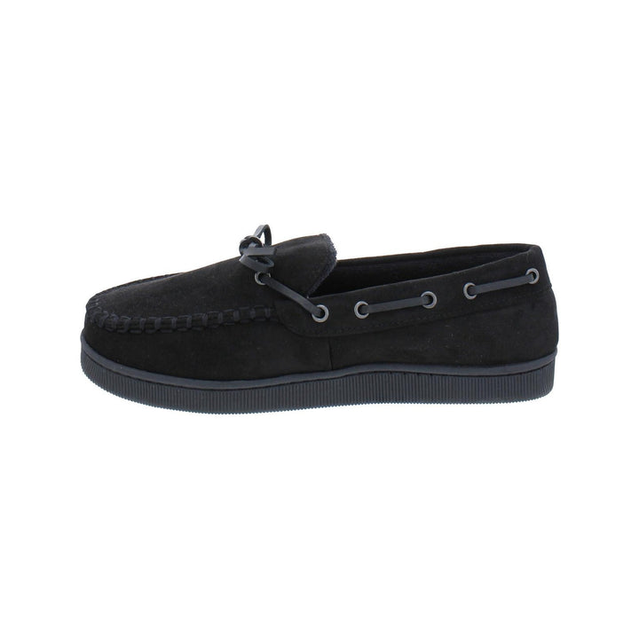 Translation missing: en.Club Room Men's Moccasin Slippers in Black-Small 6-7
