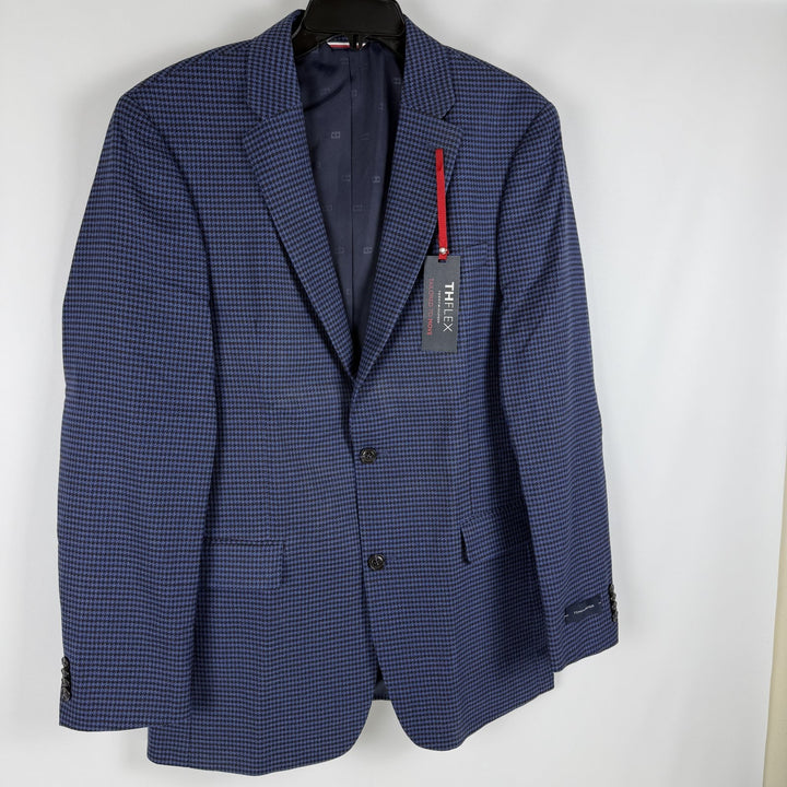 Translation missing: en.Tommy Hilfiger Men's Trevor Houndstooth Modern-Fit Sport Coat Blue Burgundy-40L
